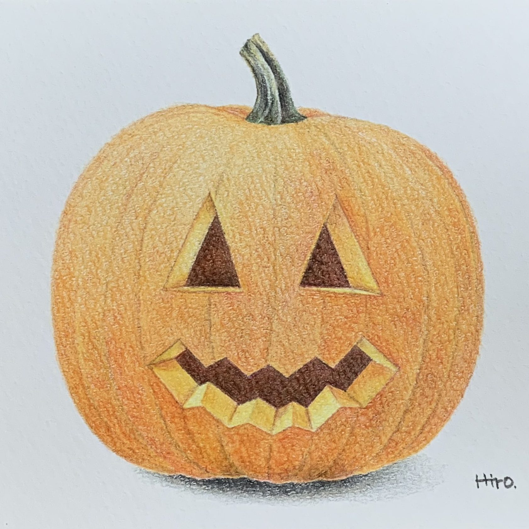 ハロウィンの季節に『ジャック・オー・ランタン』を描いて飾りま